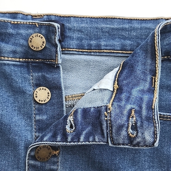 ⭐️3/ $30⭐️ Wax Jean Los Angeles California Blue Denim Jean Mini Skirt Size S - Picture 4 of 15